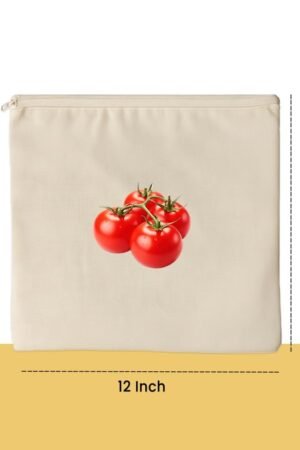 100% Cotton Reusable Vegetable Bags for Fridge | Eco-friendly Storage Bags for Kitchen Organizer | 10 Pcs | Washable Breathable Zipper Cloth Bags for Vegetables