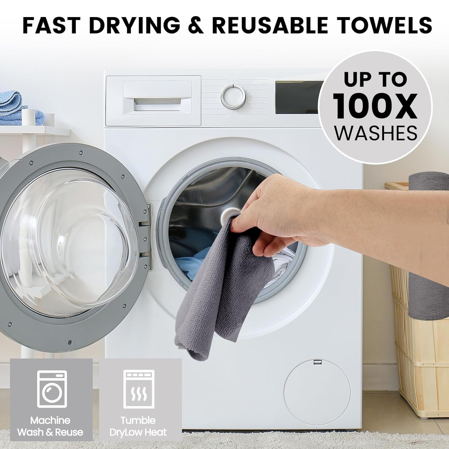 Microfiber Kitchen Cleaning Cloths Roll - Image 3